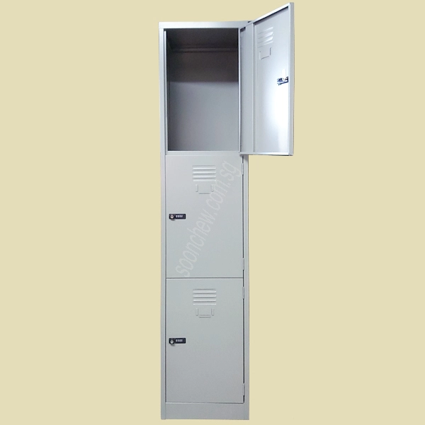 3-door-steel-locker-with-keyless-lock | 3-door-staff-locker | 3-door-locker-for-production-worker | 3-layer-metal-locker