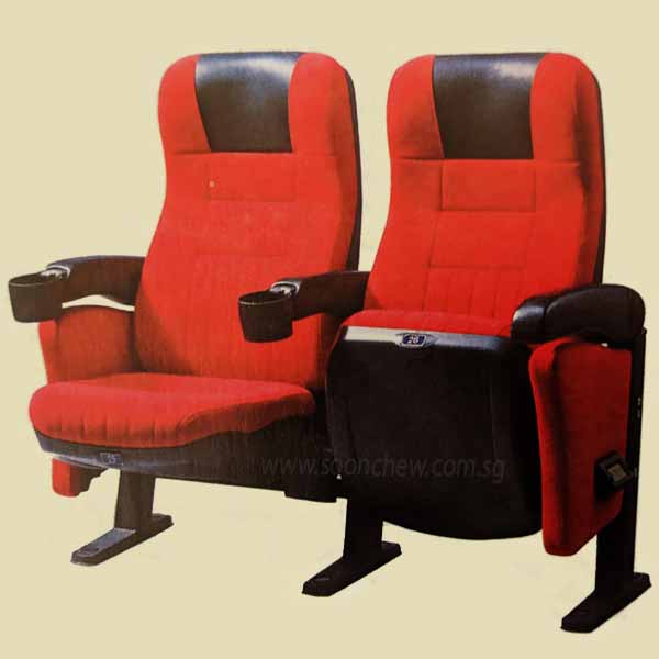 Theatre chair with flip cushion seat