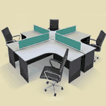 lowest price L-shape-office-tables-with-desktop-divider-partition