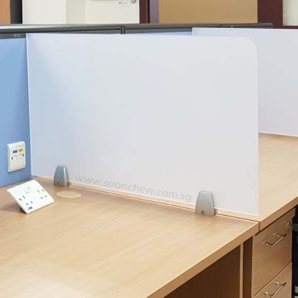 table top glass privacy divider for office workstation