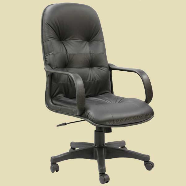 black-leather-office-chair-with-armrest