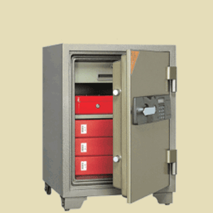 Fire resistant safe drawer and shelf