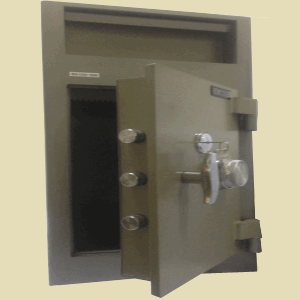 fire resistant safe with with drawer for document drop in