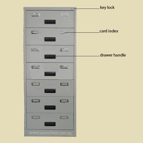 7 drawer medical card index metal cabinets