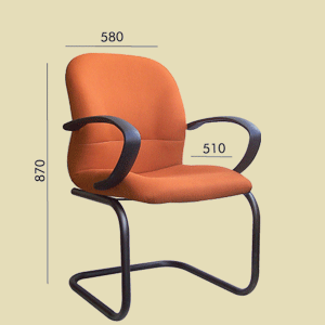 low-back-office-chair-with-u-metal-cantilever-leg-that will-not-scratch-the-flooring