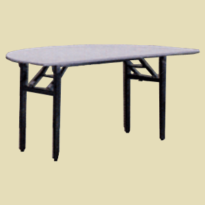 catering table in half round shape
