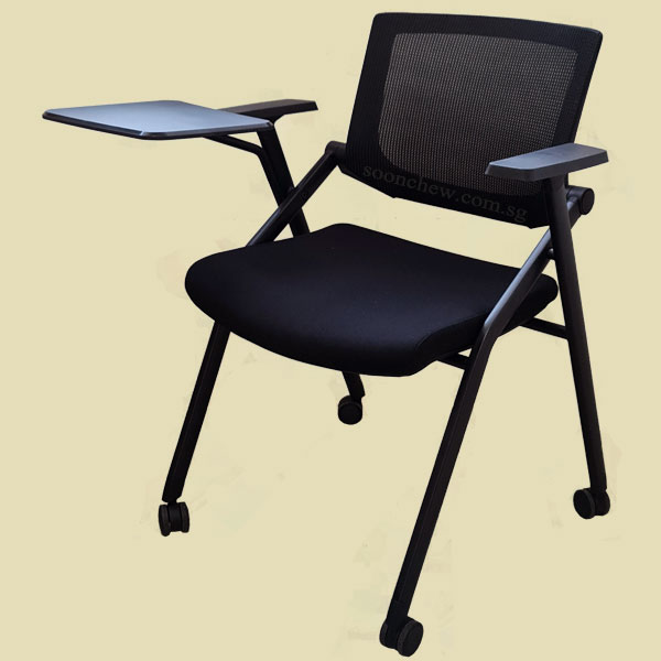 mesh-chair-with-table-and-roller-wheels