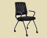 guest chair with castor wheels