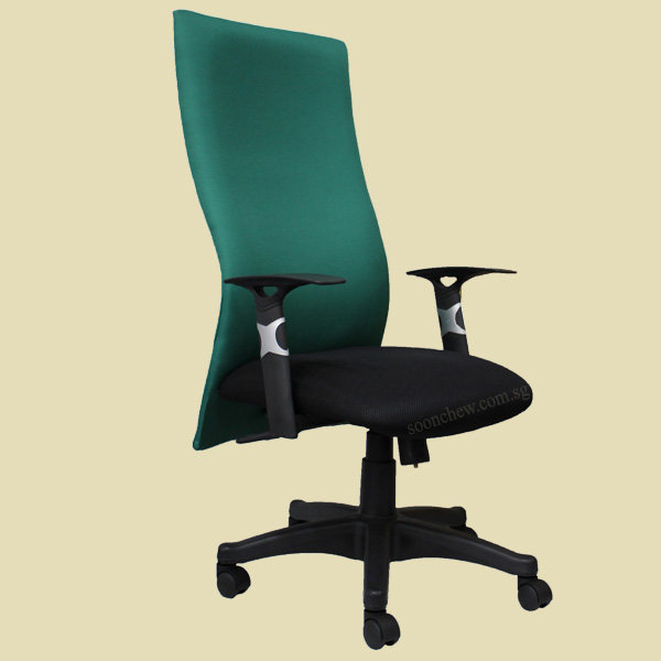 office-chair-in-green-color-fabric-upholstery | Singapore