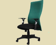 fabric office chairs with arms and square backrest