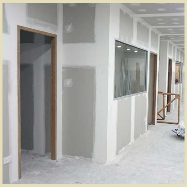 Office dry wall partitions
