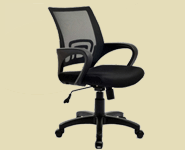 office mesh chairs for workstation in black color