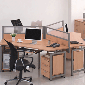 L-shape table for office workstation