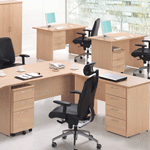 workstation tables with divider panels