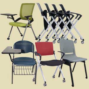 very good looking training chair with writing board