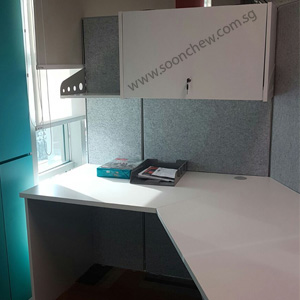 Office workstations with hanging cabinet