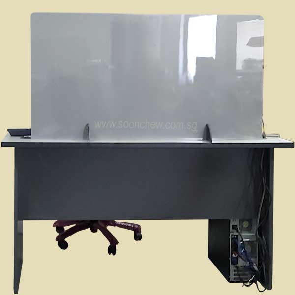 clear plastic sneeze guard for office desk